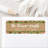 Aangepaste klassieke feestdag Groene Holly Red Ber Etiket (Insitu)