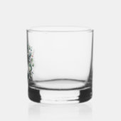 Aangepaste Klassieke Groene Eucalyptus Bladkrans Whisky Glas (Links)
