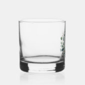 Aangepaste Klassieke Groene Eucalyptus Bladkrans Whisky Glas (Rechts)