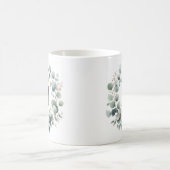 Aangepaste Klassieke Groene Eucalyptus Foliage Kra Koffiemok (Center)