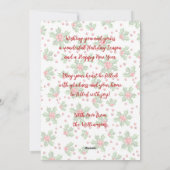 Aangepaste klassieke groene Holly rode bessen Feestdagenkaart (Achterkant)