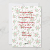 Aangepaste klassieke groene Holly rode bessen Feestdagenkaart (Achterkant)