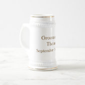 Aangepaste Klassieke Groomsman Beer Stein Bierpul (Voorkant links)