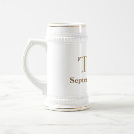 Aangepaste Klassieke Groomsman Beer Stein Bierpul