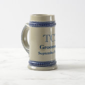 Aangepaste Klassieke Groomsmen Beer Stein Bierpul (Voorkant links)