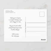 Aangepaste Klassieke Kerst Groen Stekelblad Rode B Briefkaart (Achterkant)