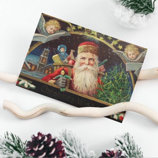 Aangepaste  klassieke kerstman feestdagen kaart