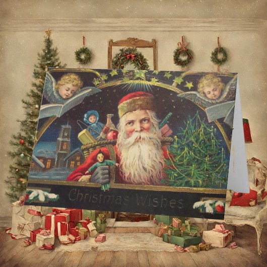 Aangepaste klassieke kerstman feestdagen kaart