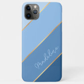 Aangepaste klassieke licht medium donkerblauwe art Case-Mate iPhone case (Achterkant)