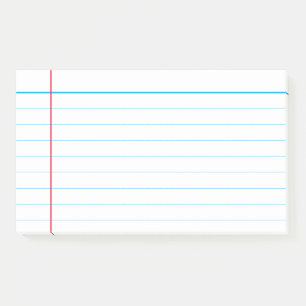 Aangepaste, klassieke, met blauwe voering aangebra post-it® notes