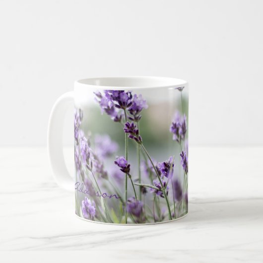 Aangepaste klassieke Mok met lavender (Voorkant links)