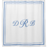 Aangepaste Klassieke Monogram Calligrafie Initiële Douchegordijn (Voorkant)