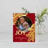 Aangepaste klassieke naalden voor pinebomen Gold Folie Feestdagen Briefkaart (Staand Voorkant)