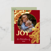 Aangepaste klassieke naalden voor pinebomen Gold Folie Feestdagen Briefkaart (Voorkant / Achterkant)