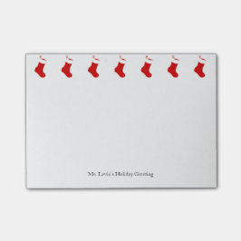 Aangepaste klassieke Rode Kerstaking Vakantie Post-it® Notes