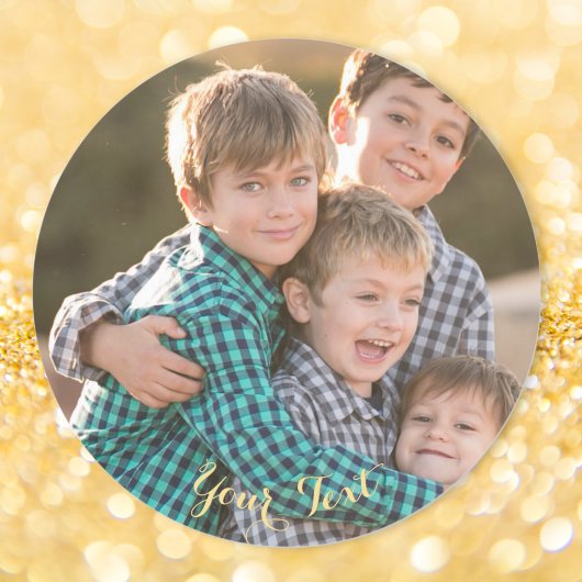 Aangepaste Klassieke Ronde Foto Stickers Vel