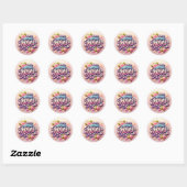 Aangepaste klassieke ronde stickers, formaat: vel  sticker (Vel)