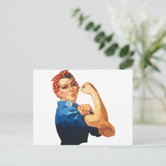Aangepaste klassieke rosie de Riveter Briefkaart (Staand voorkant)