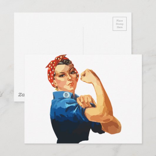 Aangepaste klassieke rosie de Riveter Briefkaart (Voorkant / Achterkant)