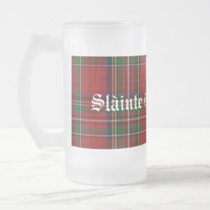 Aangepaste klassieke Royal Stewart Tartan Pset Ste Matglas Bierpul