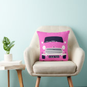 Aangepaste klassieke roze oude Britse mini-auto Kussen (Stoel)