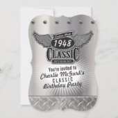 Aangepaste, klassieke uitnodiging voor verjaardags (Voorkant)