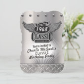 Aangepaste, klassieke uitnodiging voor verjaardags (Staand voorkant)