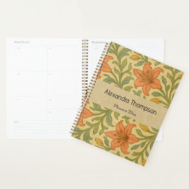 Aangepaste klassieke William Morris-stijl rustieke Planner