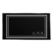 Aangepaste Klassieke witte monogram King-grootte Kussensloop (Achterkant)