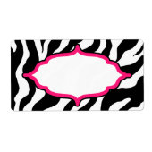 Aangepaste klassieke zebra-labels etiket (Voorkant)