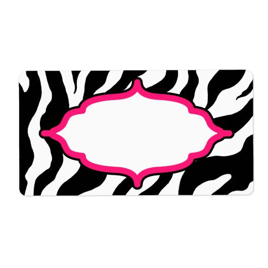 Aangepaste klassieke zebra-labels etiket (Voorkant)