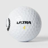 Aangepaste klassieke zwarte Laurel Wreatves Motif Golfballen (Logo)