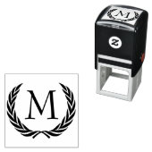 Aangepaste klassieke zwarte Laurel Wreatves Motif Zelfinktende Stempel (In situ)