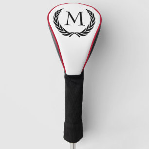 Aangepaste klassieke zwarte laurierkrans blad moti golfheadcover