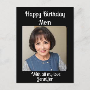 Aangepaste klassieker Minimalist Happy Birthday Mo Briefkaart