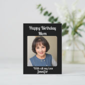 Aangepaste klassieker Minimalist Happy Birthday Mo Briefkaart (Staand voorkant)