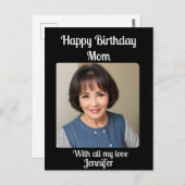 Aangepaste klassieker Minimalist Happy Birthday Mo Briefkaart (Voorkant / Achterkant)