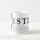 Aangepaste klauut Bestie Definitie Afkorting Koffiemok (Center)