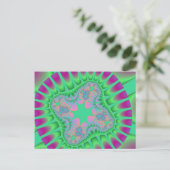 Aangepaste klaver groene bloem ansichtkaarten briefkaart (Staand voorkant)