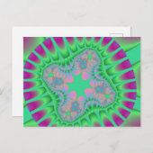 Aangepaste klaver groene bloem ansichtkaarten briefkaart (Voorkant / Achterkant)