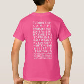 Aangepaste kledij voor scrollen in Helsinki Metro T-shirt (Achterkant)