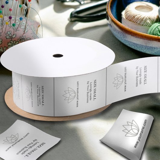 Aangepaste kleding kledingstuk labels top kraag wi satijnen lint