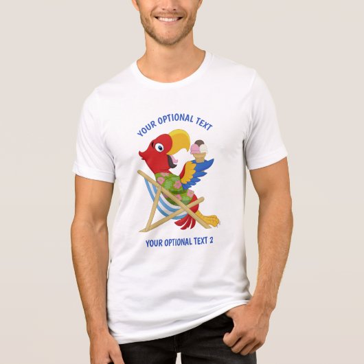 Aangepaste kleding voor beach Macaw Tri-Blend Shirt (Voorkant)
