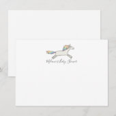 Aangepaste kledingbenodigdheden voor Unicorn Clean Kaart (Voorkant / Achterkant)