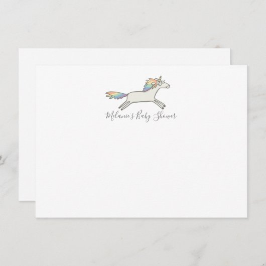 Aangepaste kledingbenodigdheden voor Unicorn Clean Kaart (Voorkant / Achterkant)