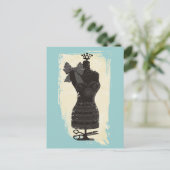 aangepaste kledingdummy mode mannequin naaien briefkaart (Staand voorkant)