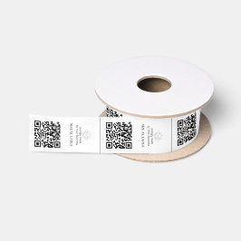 Aangepaste kledinglabels bovenste kraag QR-logo Satijnen Lint