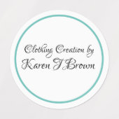 Aangepaste kledinglabels labels (Design 1)