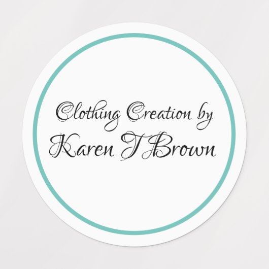 Aangepaste kledinglabels labels (Design 1)