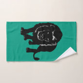 Aangepaste kleeddoeken met Lion Silhouette Bad Handdoek (Handdoek)
